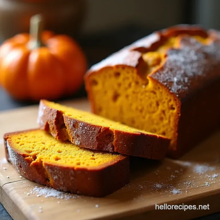 The Great British Bakeoff Worthy Ultramoist Classic Pumpkin Bread presentation