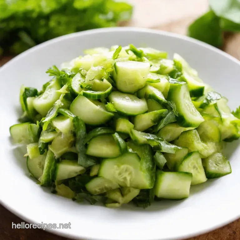 The Great British Refresh – Zesty Cucumber & Red Onion Salad presentation
