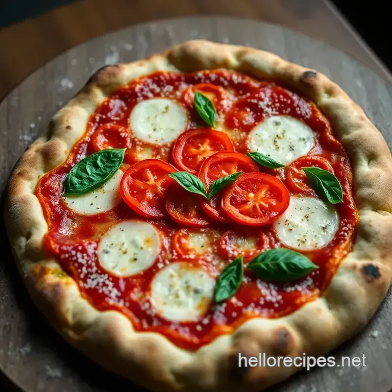 The Perfect Homemade Margherita Pizza presentation