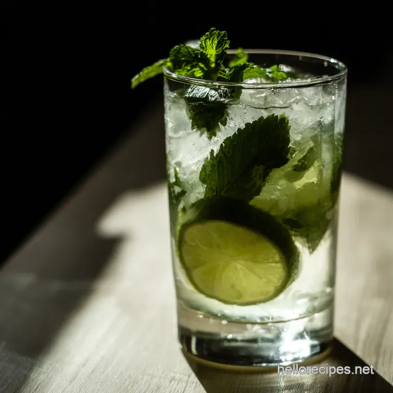 The Perfect Mint Mojito Sunshine in a Glass presentation