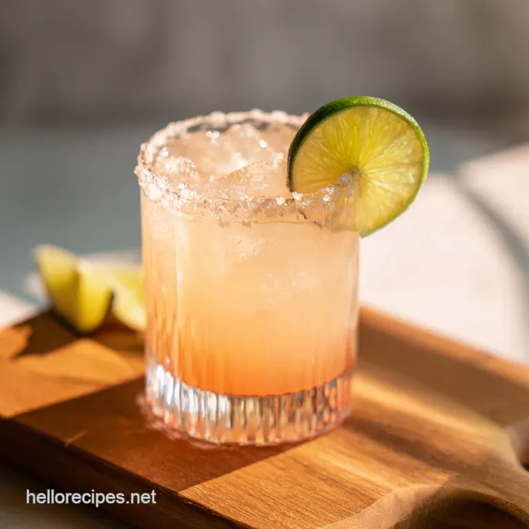 The Perfect Paloma Cocktail presentation