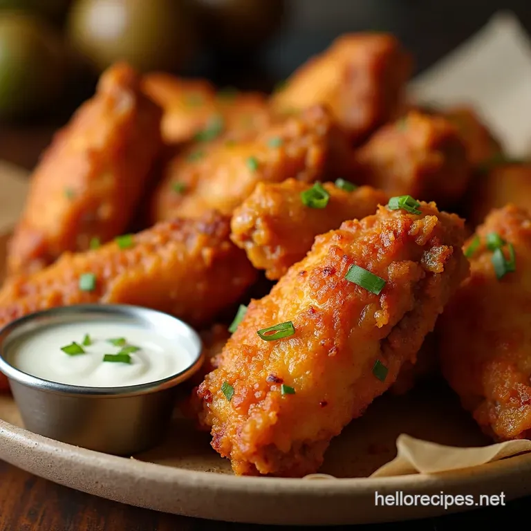 The Seriously Crispy Baked Chicken Wings presentation