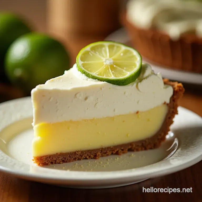 The Sunshine State Classic Authentic Key Lime Pie presentation