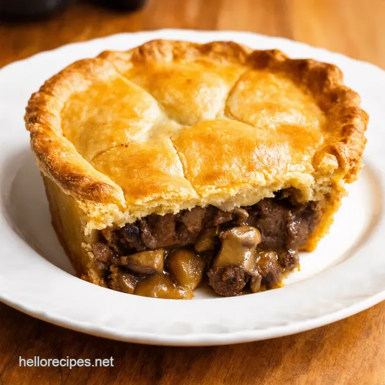 The Ultimate Beef Mushroom Pie presentation