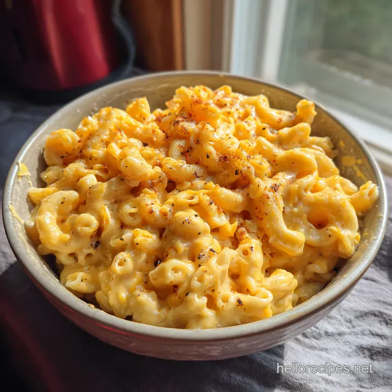 The Ultimate Cheesy No Drain Onepot Mac Cheese presentation