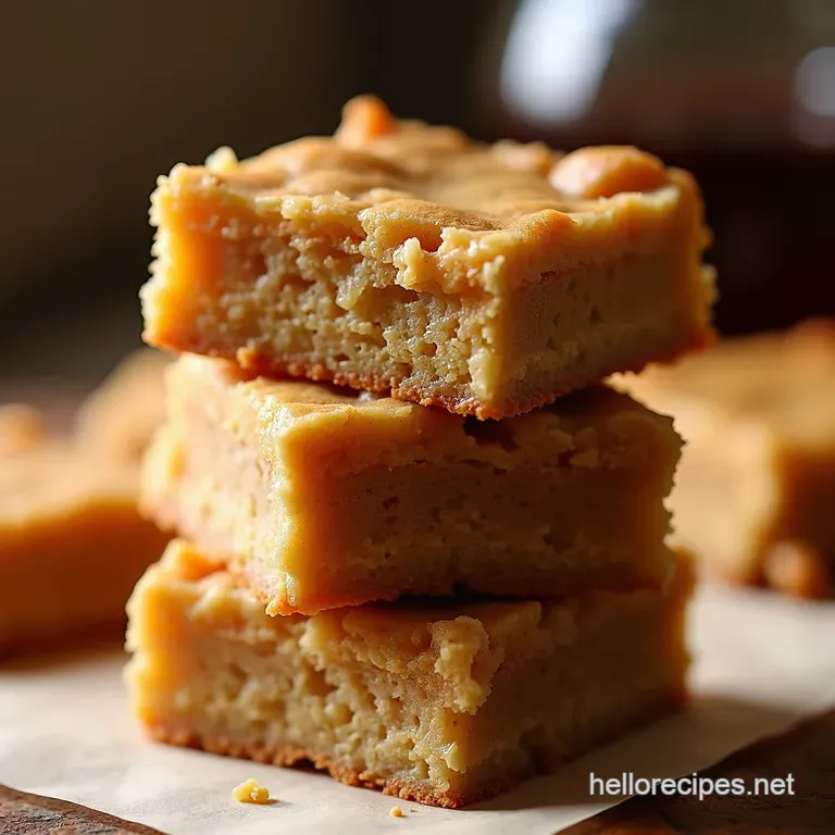 The Ultimate Chewy Classic Blondies a Butterscotch Dream presentation