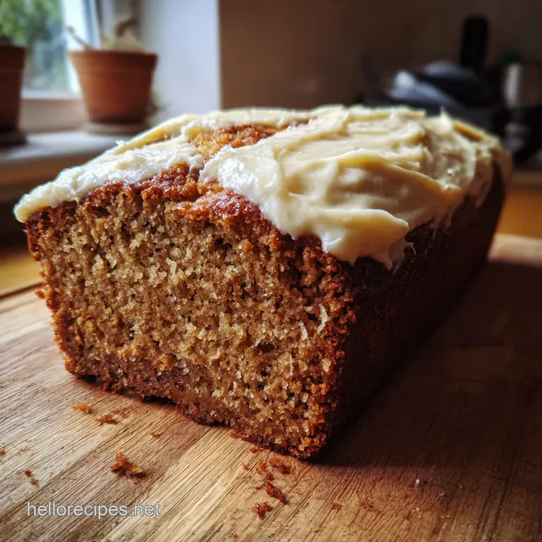 The Ultimate Classic Banana Cake with Tangy Cream Cheese Frosting presentation
