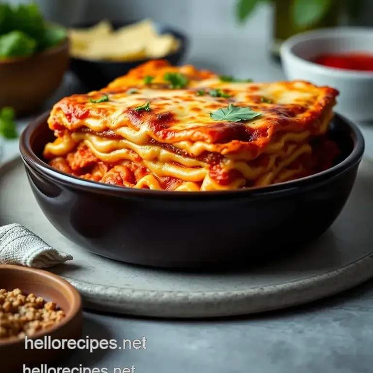 The Ultimate Comfort Lasagna presentation