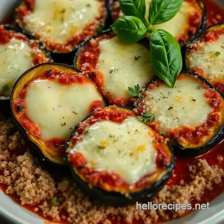 The Ultimate Eggplant Parmigiana: a Crispy Cheesy Classic presentation