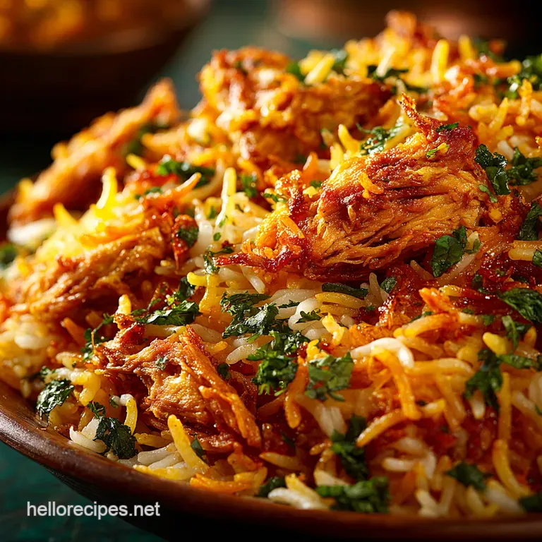 The Ultimate Falloffthebone Tender Chicken Biryani presentation