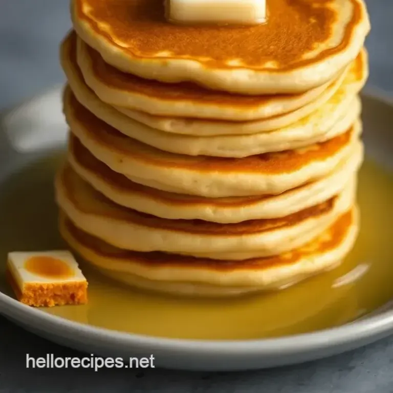 The Ultimate Fluffy American Pancakes presentation