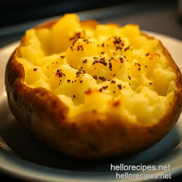 The Ultimate Fluffy &amp Crispy Oven-Baked Potato presentation