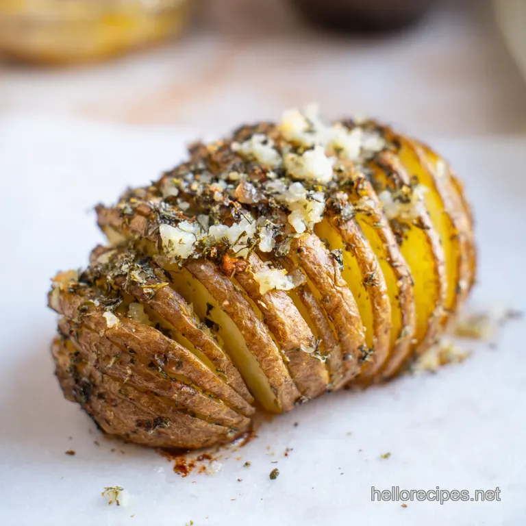 The Ultimate Garlic Herb Hasselback Potatoes