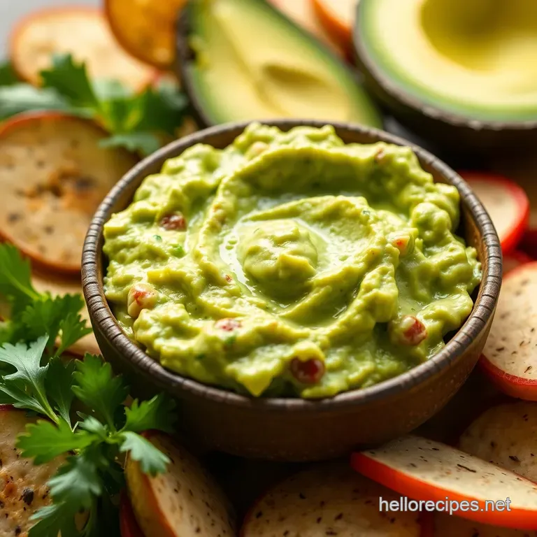 The Ultimate Homemade Guacamole presentation