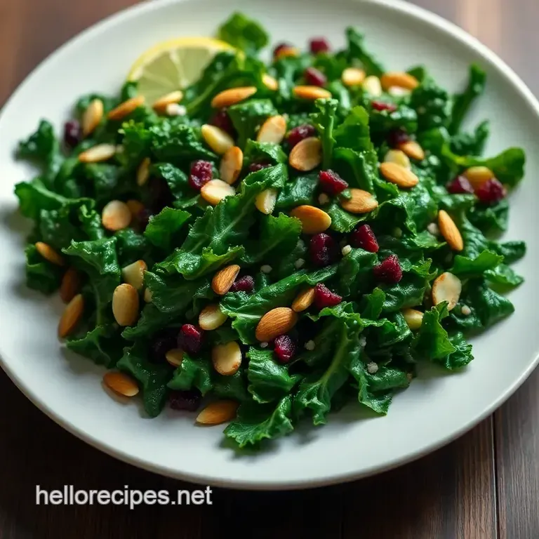 The Ultimate Kale Salad with Lemony Tahini Bliss presentation