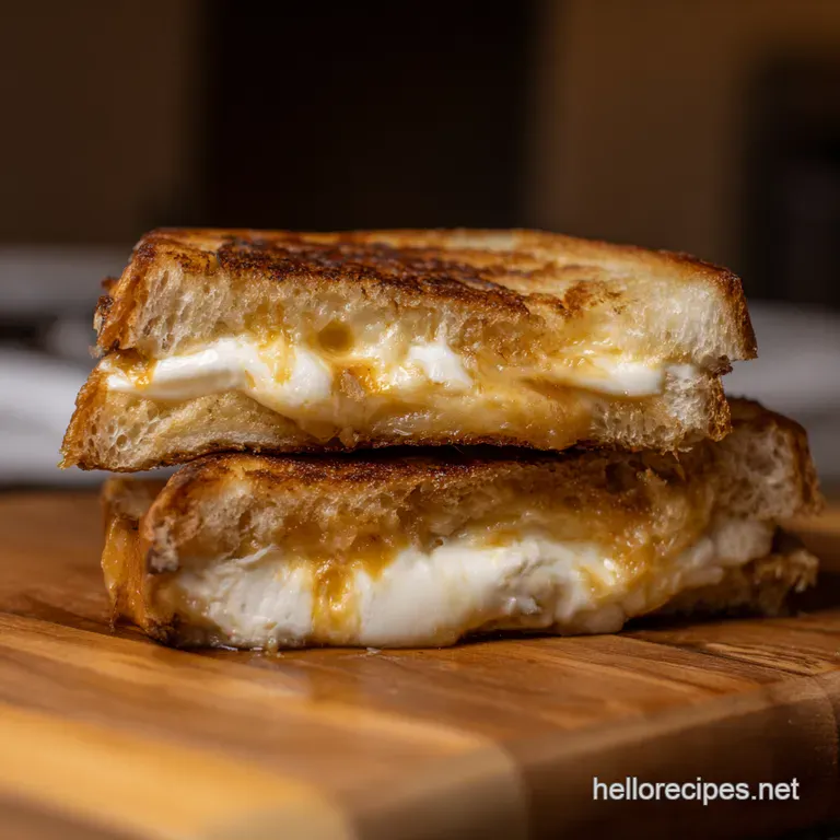 The Ultimate Mayo Grilled Cheese presentation