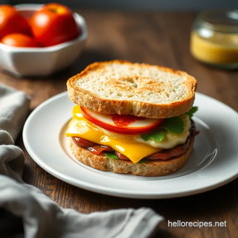 The Ultimate Sunrise Sandwich: Perfectly Stacked Flavors presentation