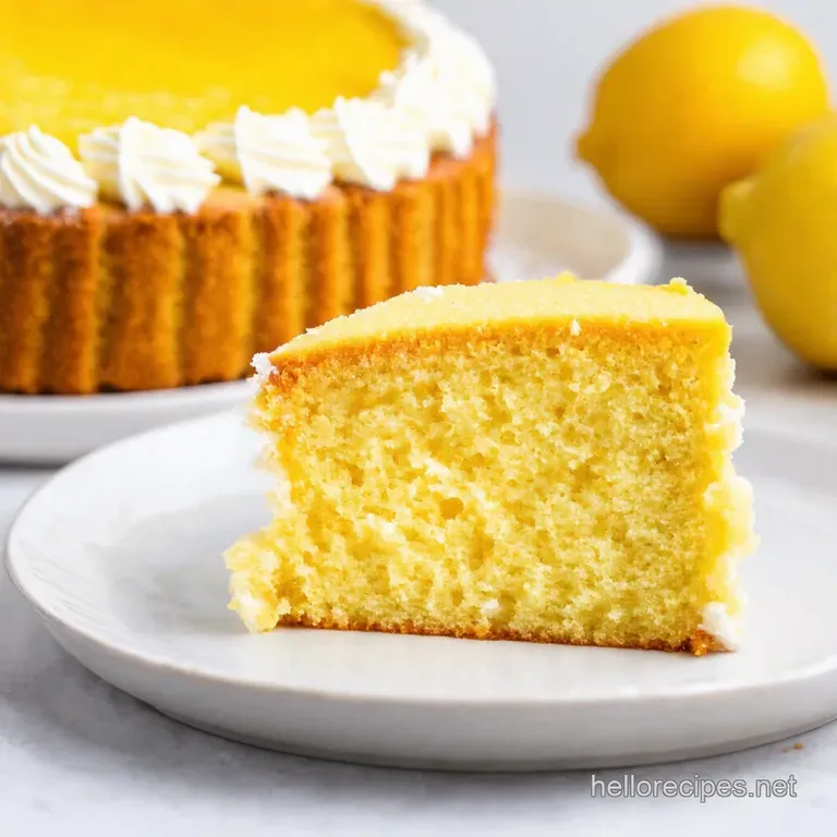 The Ultimate Sunshine Slice Exceptionally Moist Lemon Cake presentation