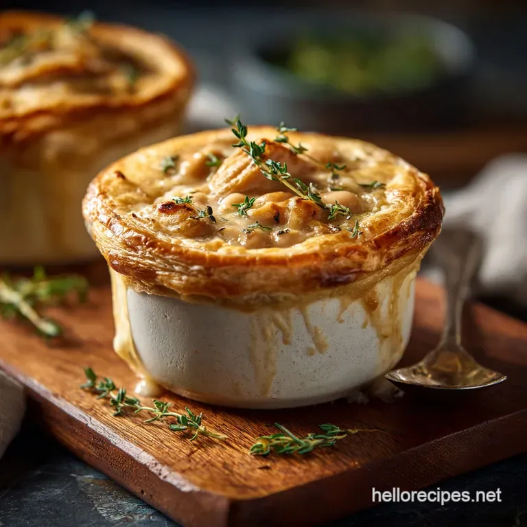 Thyme White Bean Pot Pies: the Cosy Classic with Creamy Cannellini Filling presentation
