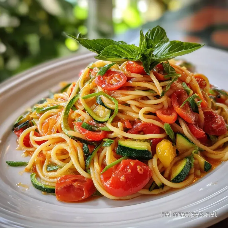 Healthy Tomato Zucchini Pasta Recipe
