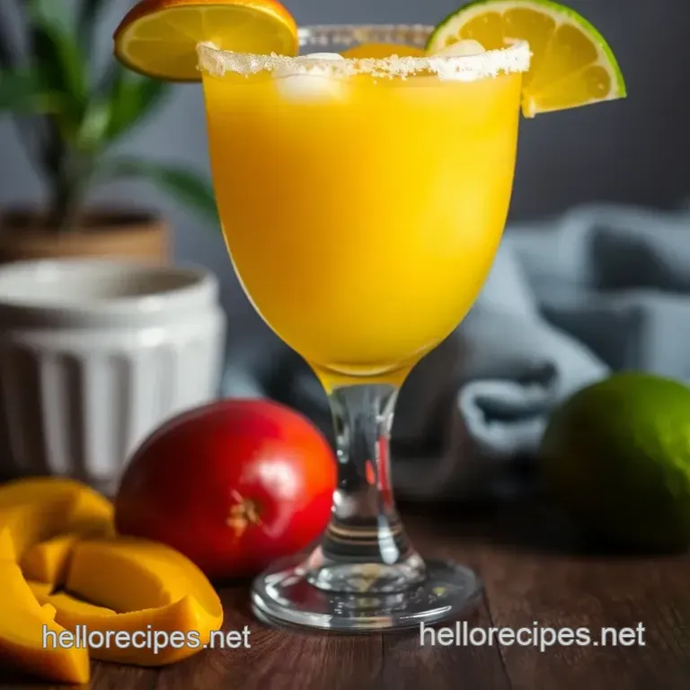 Tropical Mango Margarita Bliss presentation
