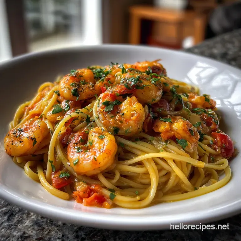 Tuscan Shrimp Pasta With Sun-Dried Tomatoes