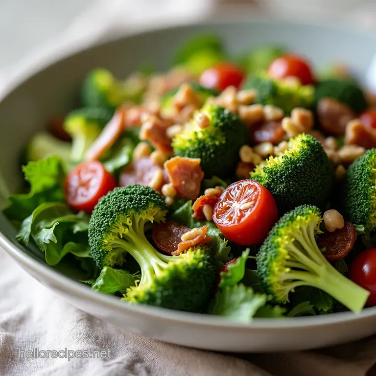 Crunchy Classic The Ultimate Broccoli Bacon Salad with Tangy Maple Dressing