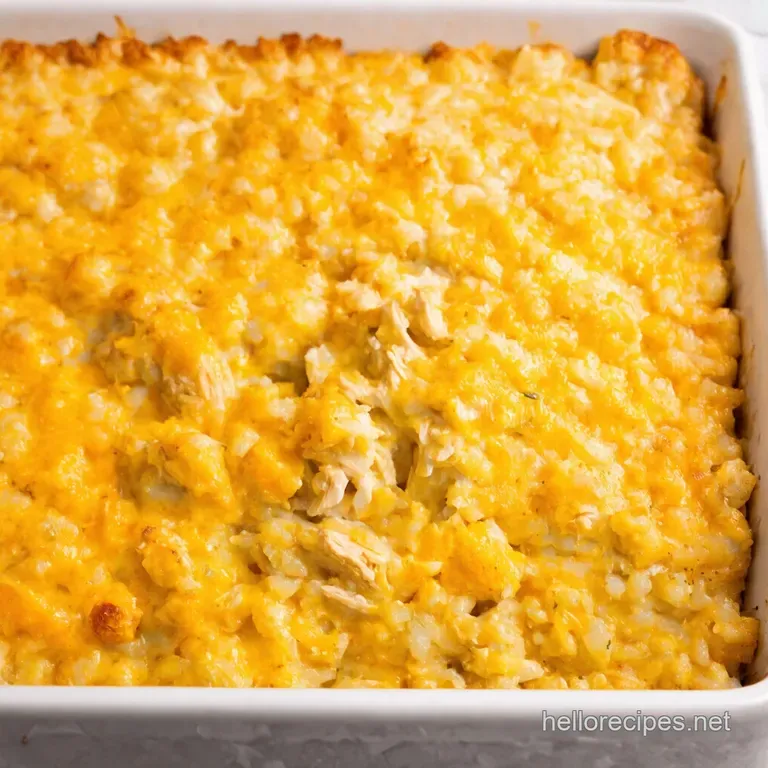 Ultimate Cheesy Chicken Rice Comfort Casserole