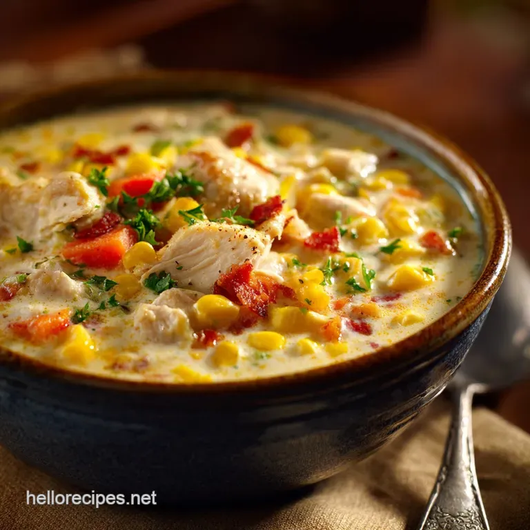 The Ultimate Creamy Corn Chicken Chowder a Proper Comfort Bowl presentation