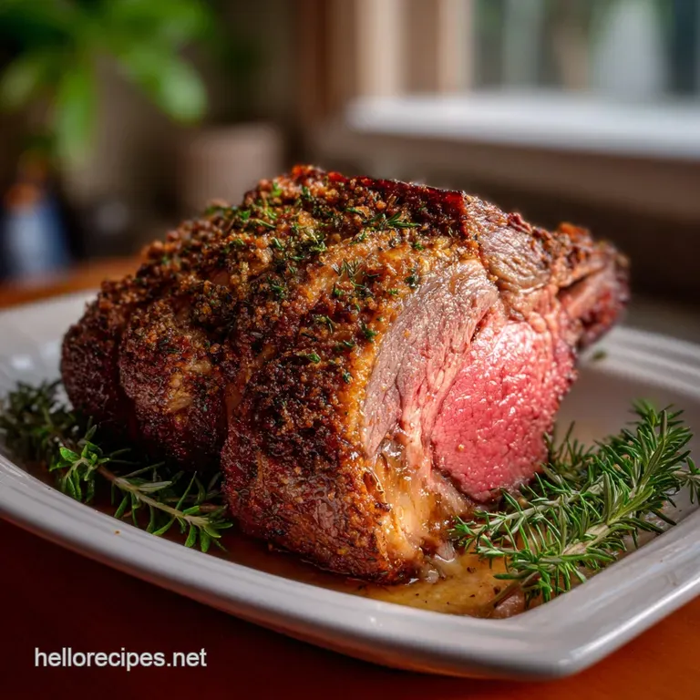 Prime Rib Recipe: Herb Crusted Medium Rare Roast