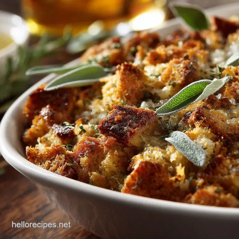 Thanksgiving Dressing: Herb Sage Recipe for a Crisp Top