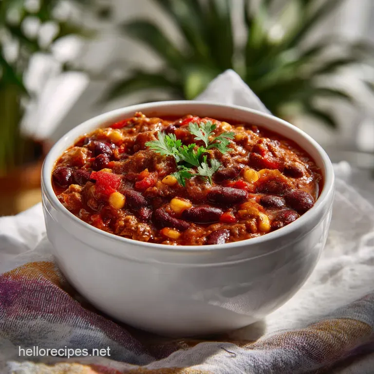 The Ultimate Instant Pot Vegetarian Chili Recipe presentation