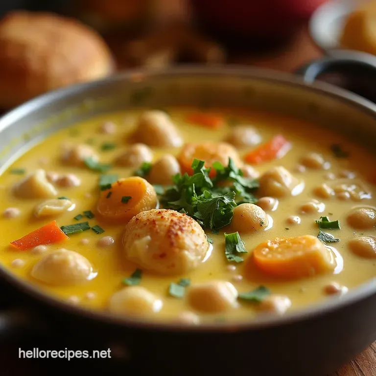 The Ultimate New England Pot of Gold Clam Chowder presentation