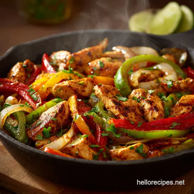Chicken Fajitas Get That Signature Sizzling Skillet Result at Home presentation