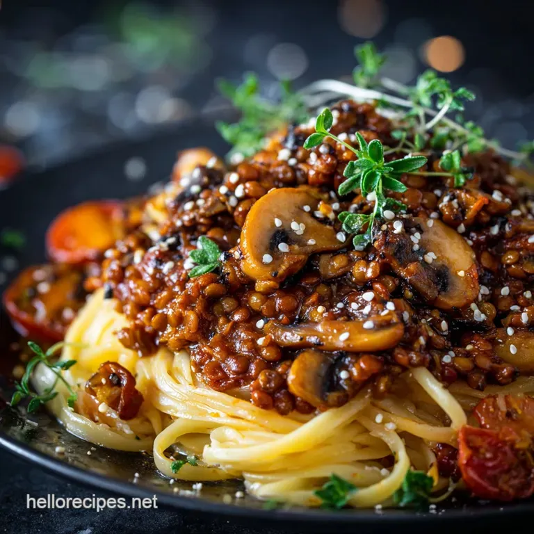 Vegan Bolognese with Mushrooms and Red Lentils The Proper Savoury Umami Ragu