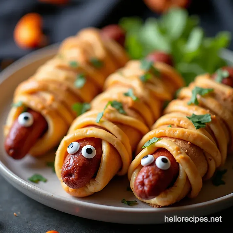 Vegan Mummy Dogs Spooky PlantBased Appetizers
