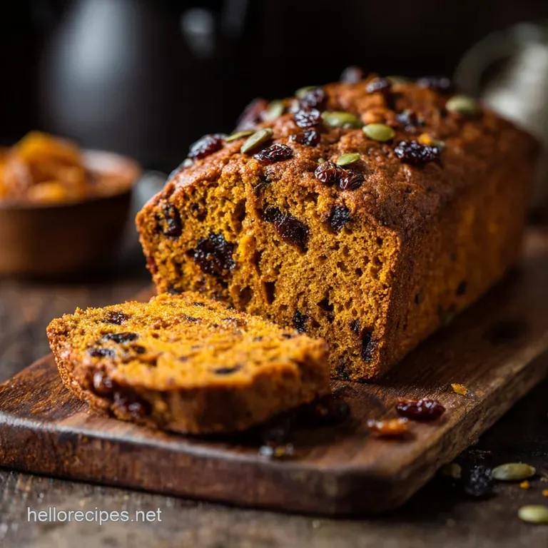Vegan Pumpkin Currant Bread: Easy Spiced Loaf presentation