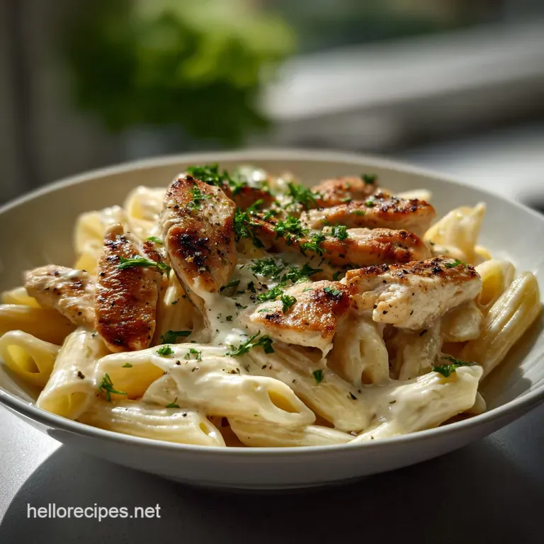 The Best Chicken Alfredo Penne Pasta Recipe