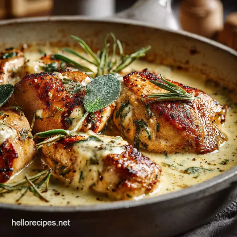 Creamy Chicken with Velvety Tarragon Sauce (35-Minute Recipe) presentation