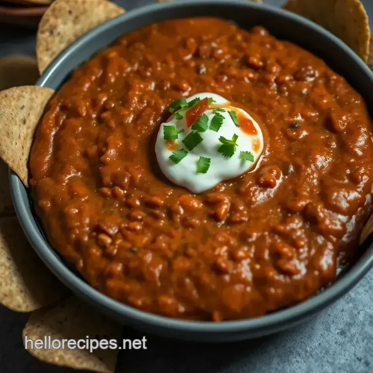 Velvety Refried Bean Dip: A Snack Sensation! presentation