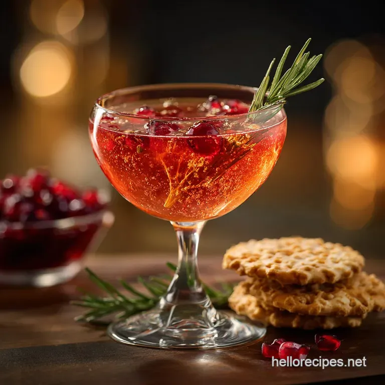 Very Merry Ornamentini the Sparkling Cranberry Christmas Cocktail presentation