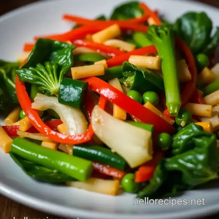 Vibrant Stir-Fry with Bok Choy: A Quick and Healthy Delight presentation