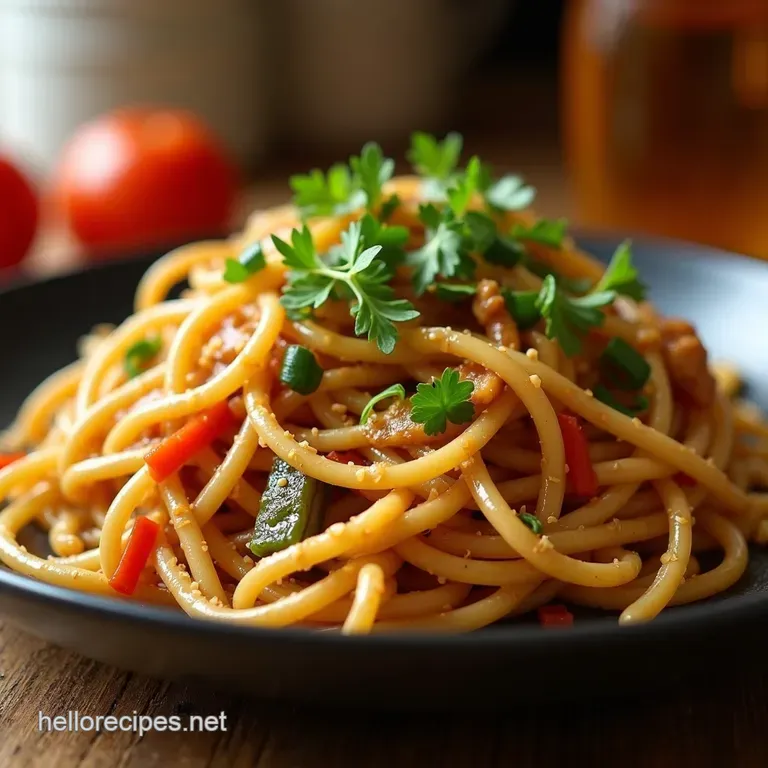Weeknight Winner Easy Chicken Chow Mein presentation