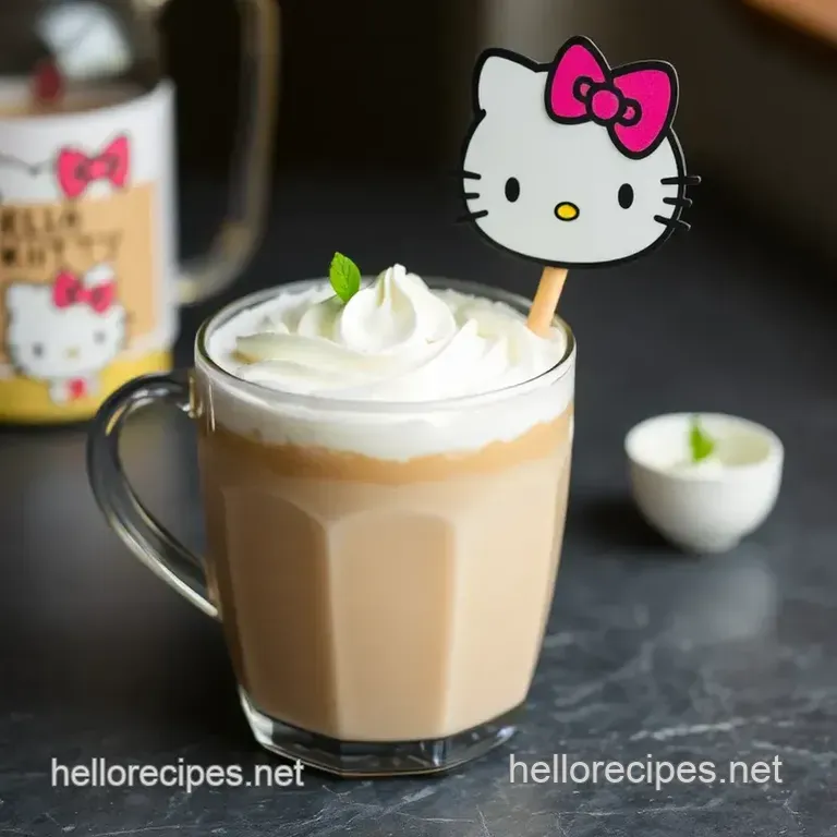 Whipped Hello Kitty Vanilla Latte Delight presentation