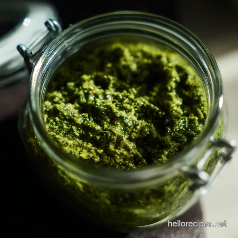 Whizzbang Easy Pesto Ready in Under 10 presentation