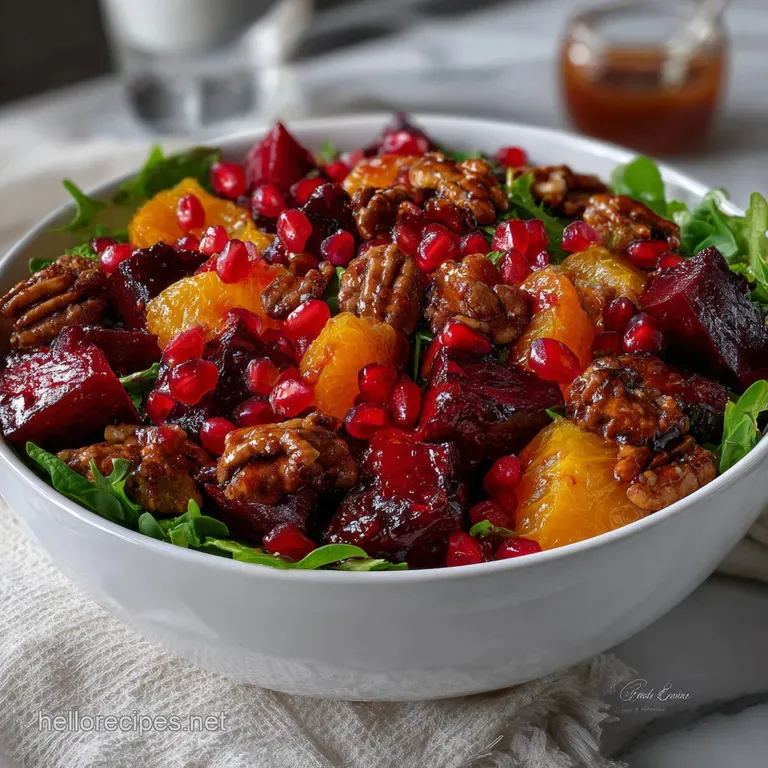 Christmas Salad: Jewel Salad with Cranberry Vinaigrette