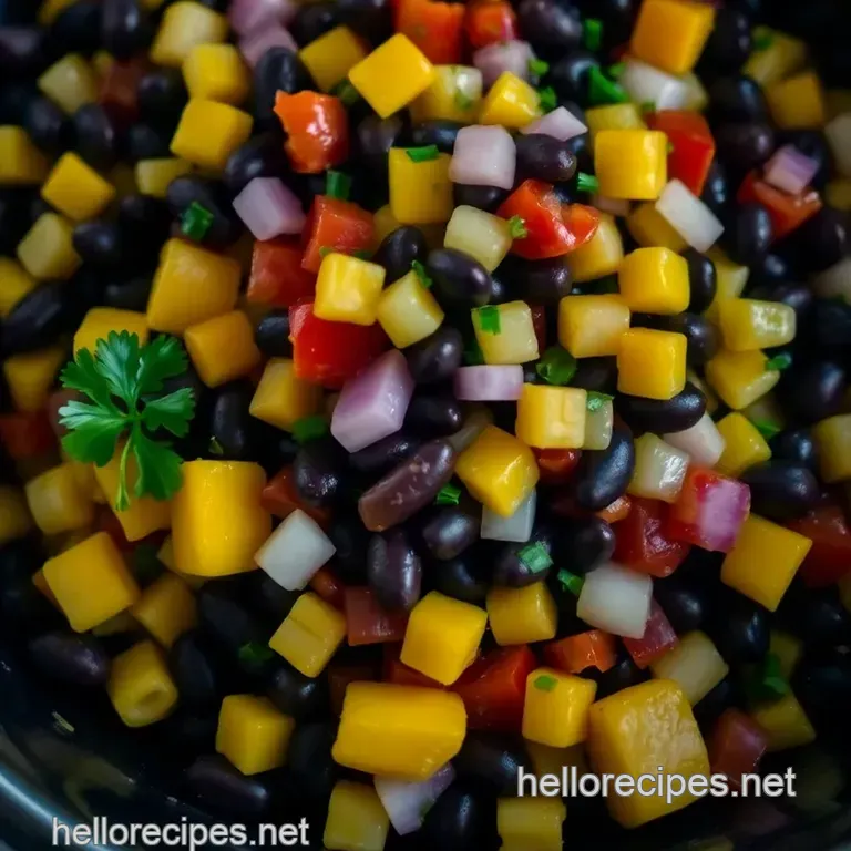 Zesty Black Bean and Corn Salsa presentation
