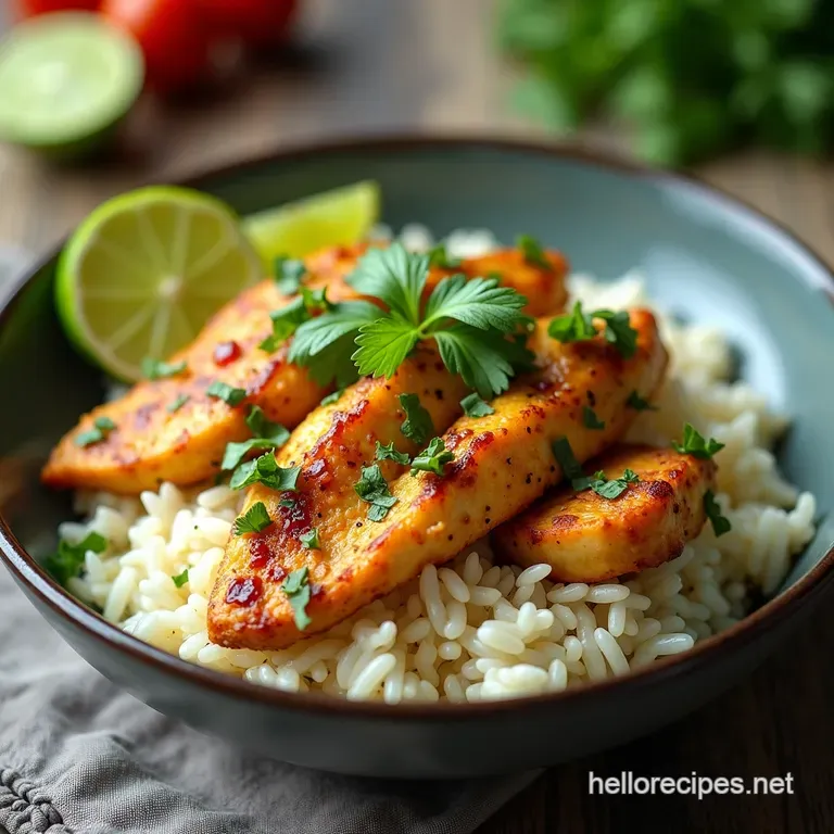 Zesty Cilantro Lime Chicken Rice Bowl