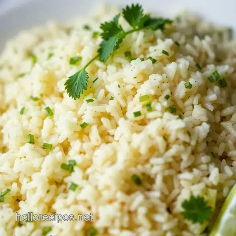 Zesty Cilantro Lime Rice presentation