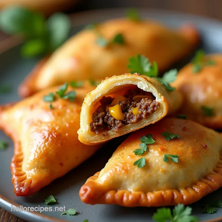 Zesty Crispy Beef Cheese Empanadas